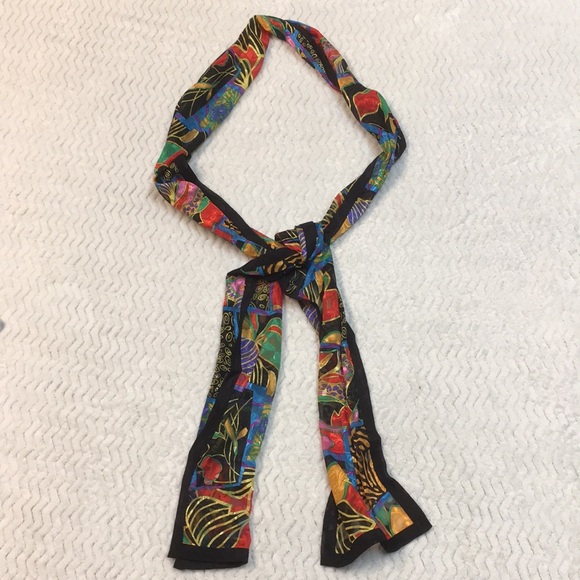 Vintage 80’s Diane Tres Georgette dress w/ matching scarf- women’s - Picture 13 of 13